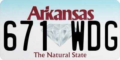 AR license plate 671WDG