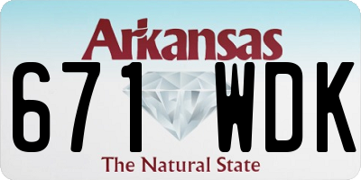 AR license plate 671WDK