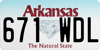 AR license plate 671WDL