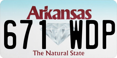 AR license plate 671WDP