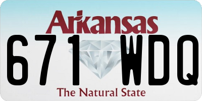 AR license plate 671WDQ