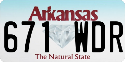 AR license plate 671WDR