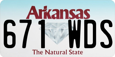 AR license plate 671WDS