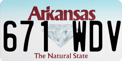 AR license plate 671WDV