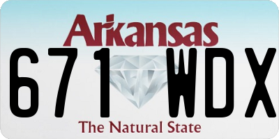 AR license plate 671WDX