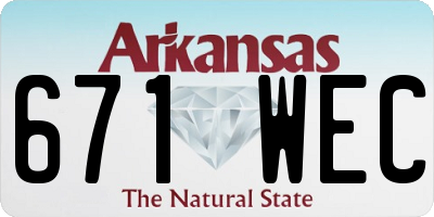 AR license plate 671WEC