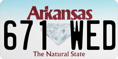 AR license plate 671WED