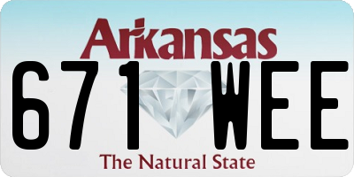AR license plate 671WEE