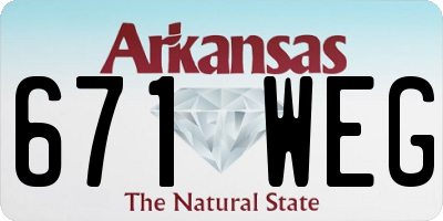 AR license plate 671WEG