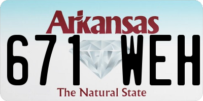AR license plate 671WEH