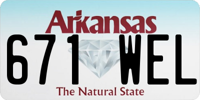 AR license plate 671WEL
