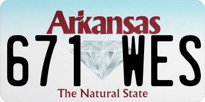 AR license plate 671WES