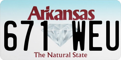 AR license plate 671WEU