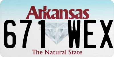 AR license plate 671WEX
