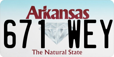 AR license plate 671WEY
