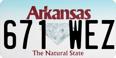 AR license plate 671WEZ
