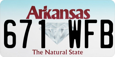 AR license plate 671WFB