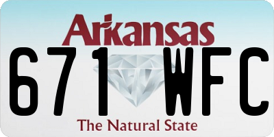 AR license plate 671WFC