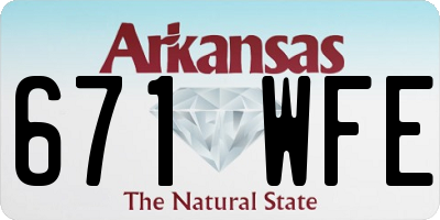 AR license plate 671WFE