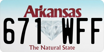 AR license plate 671WFF