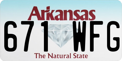 AR license plate 671WFG