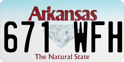 AR license plate 671WFH