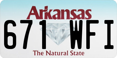 AR license plate 671WFI