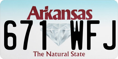 AR license plate 671WFJ
