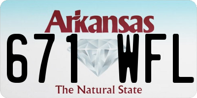 AR license plate 671WFL
