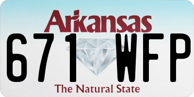 AR license plate 671WFP