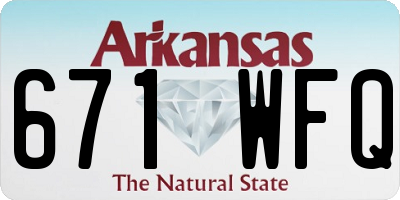 AR license plate 671WFQ