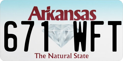 AR license plate 671WFT