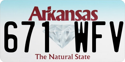 AR license plate 671WFV