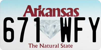 AR license plate 671WFY