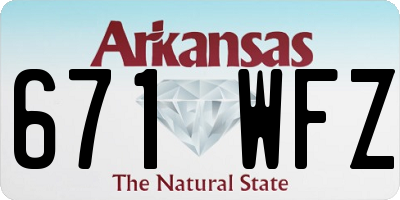 AR license plate 671WFZ