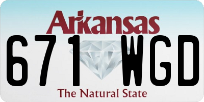 AR license plate 671WGD