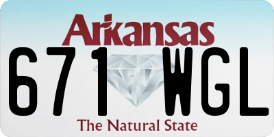 AR license plate 671WGL
