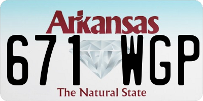 AR license plate 671WGP