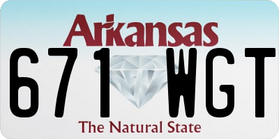 AR license plate 671WGT