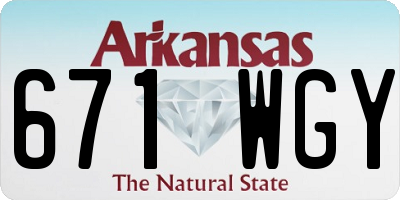 AR license plate 671WGY