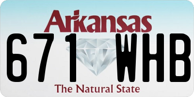 AR license plate 671WHB