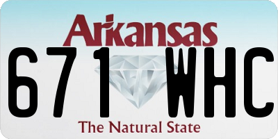 AR license plate 671WHC