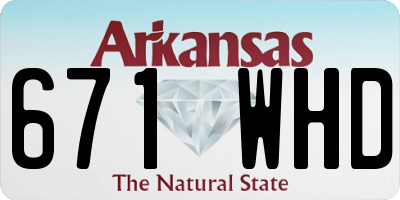 AR license plate 671WHD