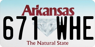 AR license plate 671WHE