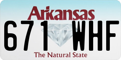 AR license plate 671WHF