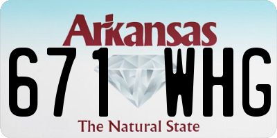AR license plate 671WHG