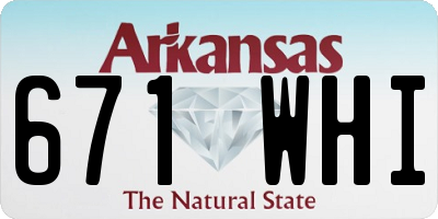 AR license plate 671WHI