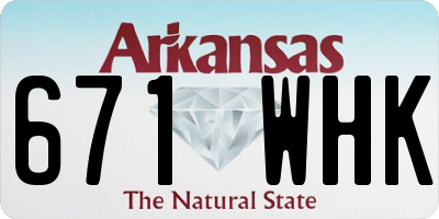 AR license plate 671WHK