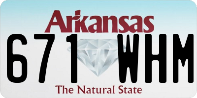AR license plate 671WHM