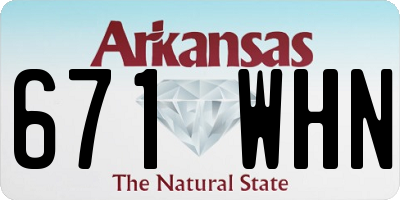 AR license plate 671WHN